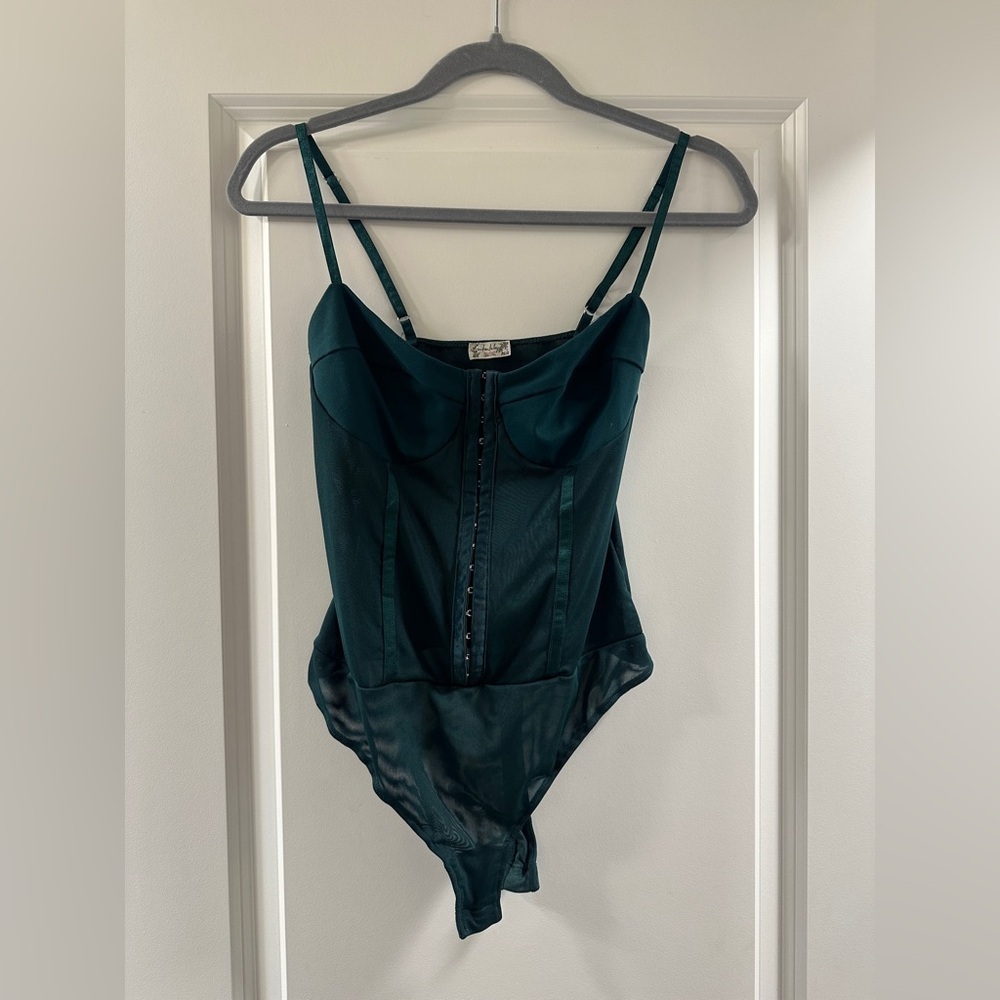 Free People Deep Green Bodysuit